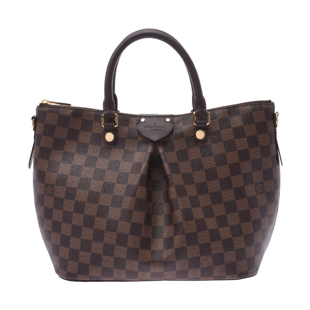 LOUIS VUITTON Damier Siena Bag Brown Canvas Handbag